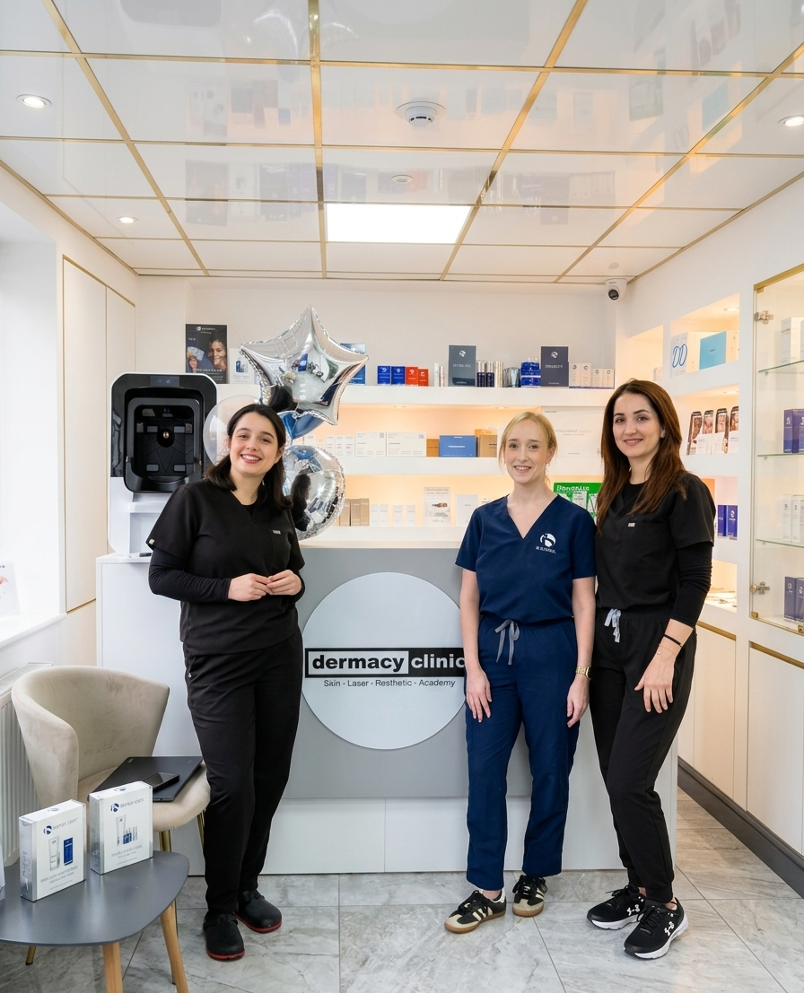 Members of the Dermacy Clinic team in the Armthorpe clinic