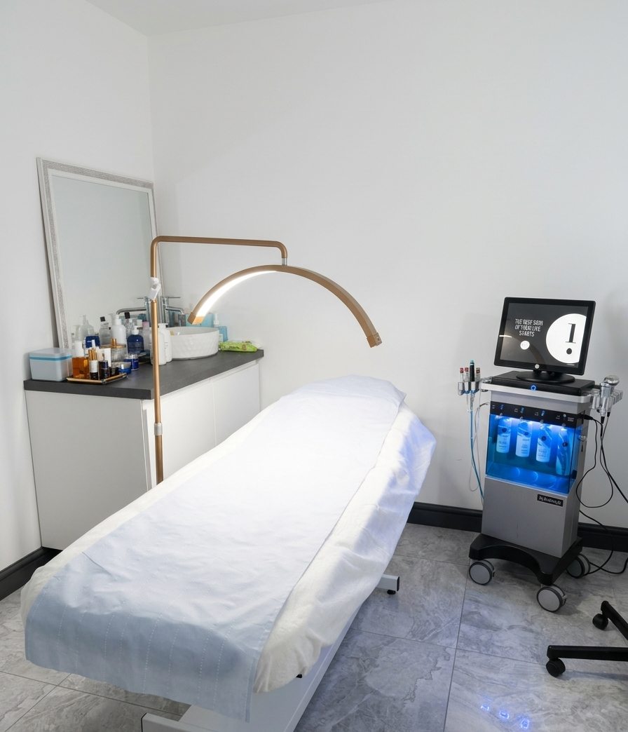 HydraFacial treatment room at Dermacy Clinic