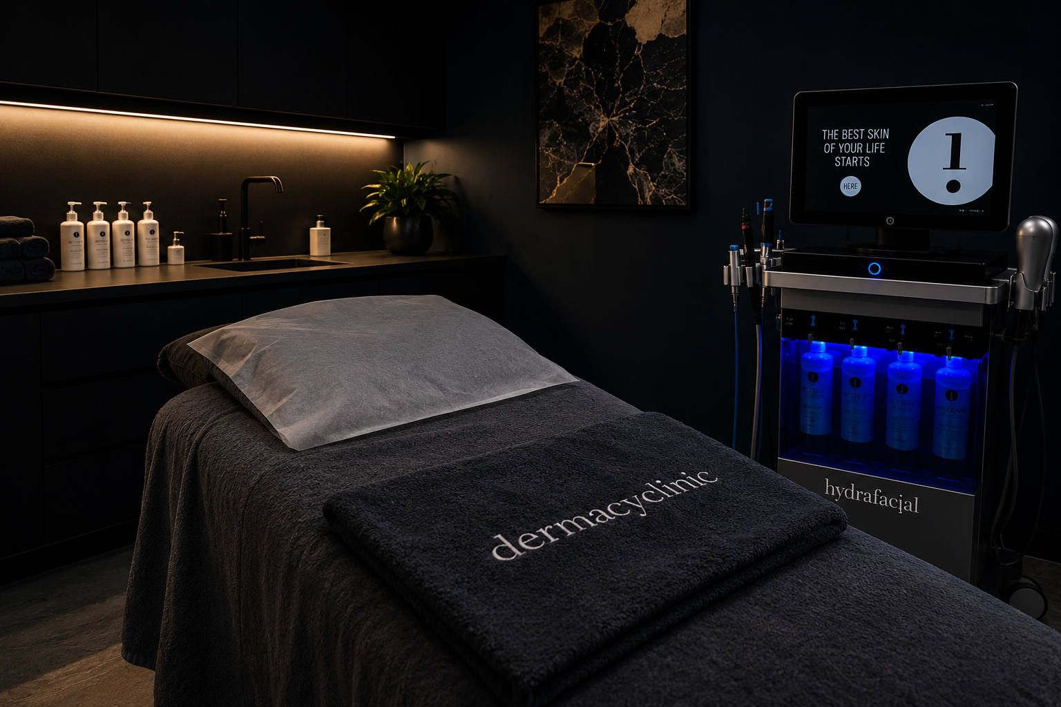 HydraFacial treatment room at Dermacy Clinic in Doncaster